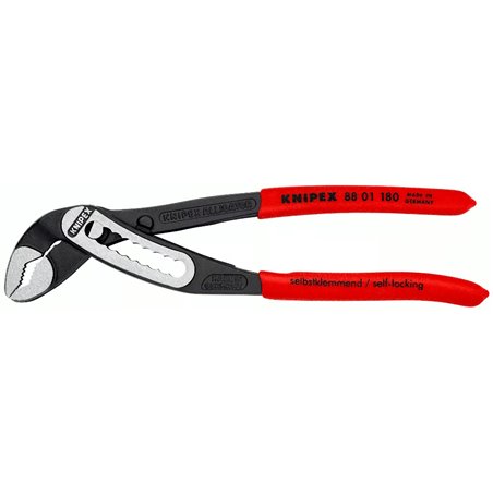 Alicates para bombas de agua KNIPEX Alligator, longitud 180 mm, superficie lacada, recubiertos de plástico