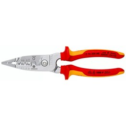 Knipex Wirestripper Versione metrica, lunghezza 200 mm, impugnature multi-componente cromate di superficie
