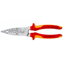 Pelacables KNIPEX Versión métrica, Longitud 200 mm, Superficie cromada, Mangos en dos componentes