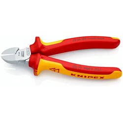 Alicates de corte diagonal, longitud 160 mm, superficie cromada, mangos multicomponente