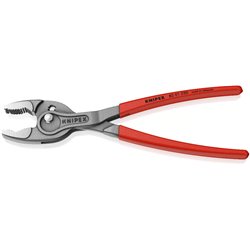 Pinze di presa anteriore e laterale di Knipex Twingrip, lunghezza 250 mm, atramentò di superficie, rivestita in plastica