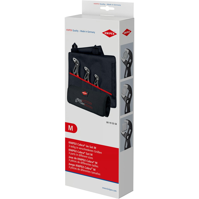 Juego KNIPEX Cobra 1 x 87 01 125, 1 x 87 01 180, 1 x 87 01 250, Longitud 330 mm