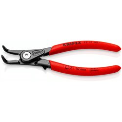 Alicates de precisión para anillos de retención externos en ejes, longitud 130 mm, superficie lacada, recubierta de plástico