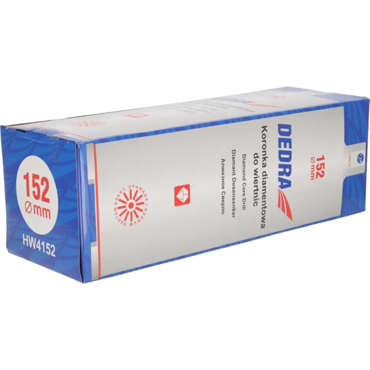 Dedra HW4152 broca de diamante 152x400 mm para perfuração de precisão profissional, Prata