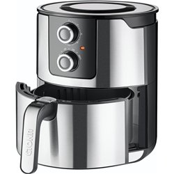 Unold 58655 freidora Doble 5 L 1400 W Freidora de aire caliente Negro, Acero inoxidable