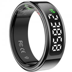 Leotec Kör Mau Smart Ring Size 8/ Ø18.3mm/ Notifications/ Heart Rate/ Black