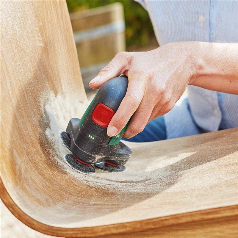 Lijadora Bosch Easy Curv 12 (Baretool) negra y verde