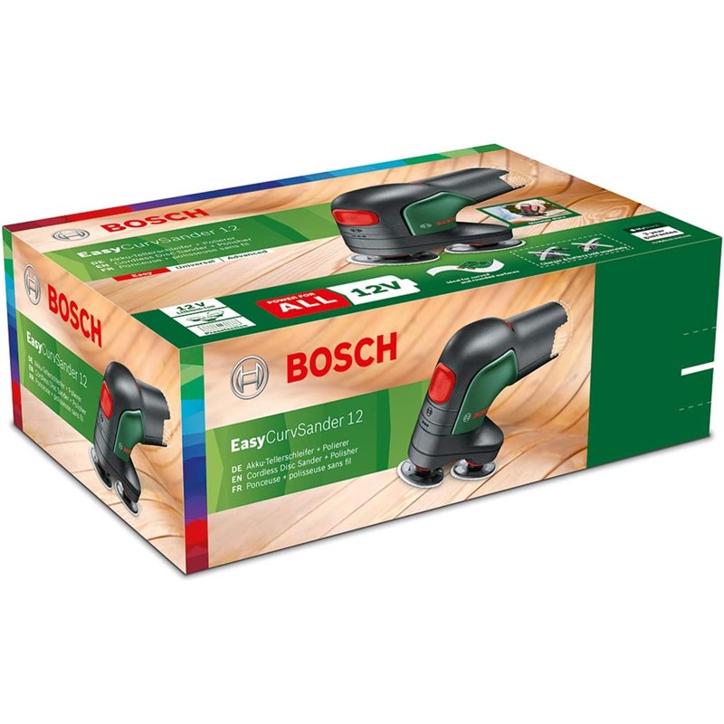 Lixadeira Bosch Easy Curv 12 (Baretool) preta verde