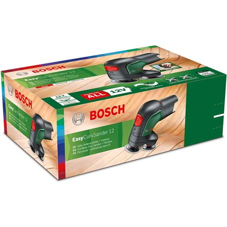 Lijadora Bosch Easy Curv 12 (Baretool) negra y verde