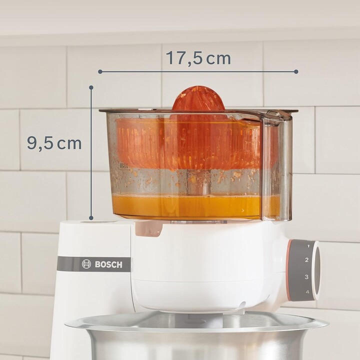 Bosch MUZ5ZP1 Jujer de cítricos transparentes con accesorio de jugo de naranja