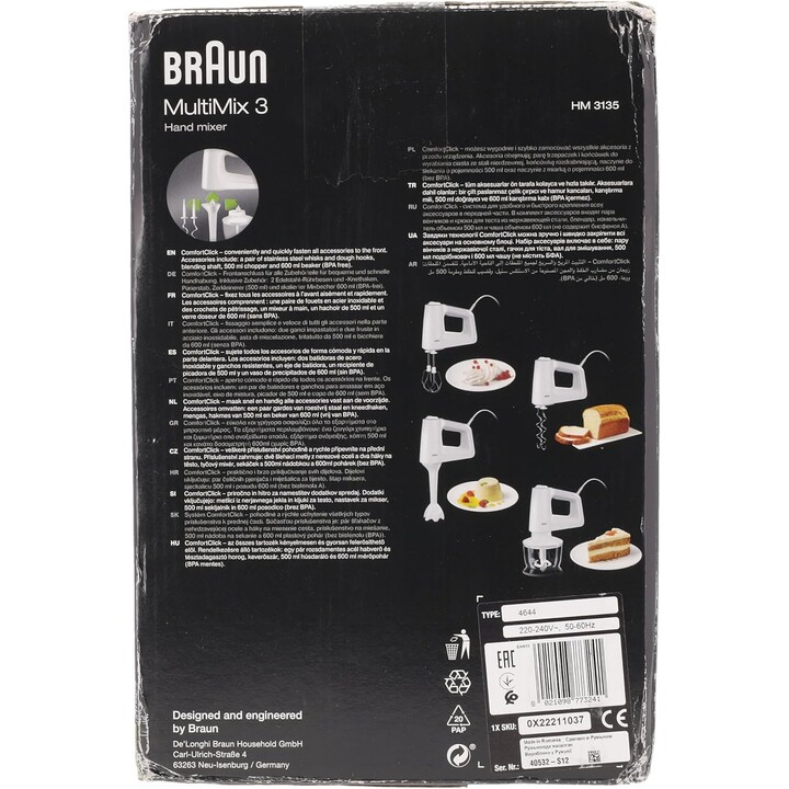 Batteur à main Braun HM 3135 MultiMix 3
