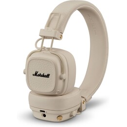 Marshall Major V Auriculares Bluetooth, 100 horas de tiempo de juego - Crema