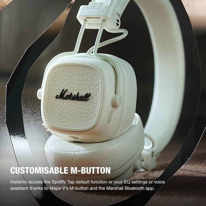 Cumo Bluetooth Marshall Major V Bluetooth, 100 ore di gioco - Crema