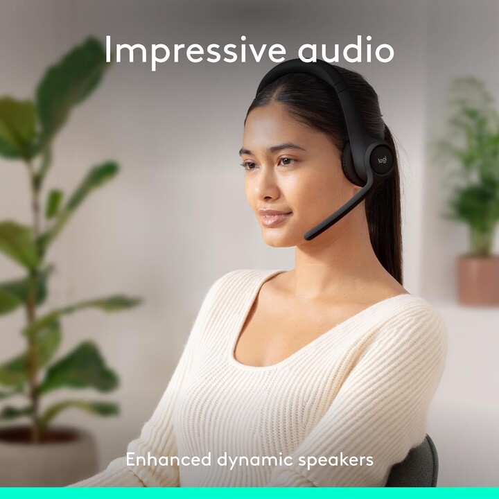 Logitech Zone 300 Auricolare Bluetooth wireless con microfono a cancellazione del rumore, nero