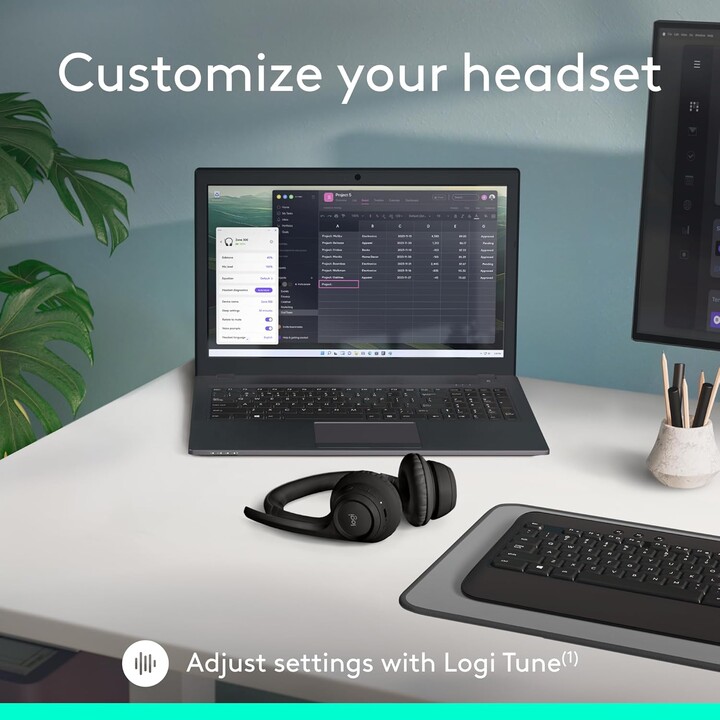 Logitech Zone 300 Auricolare Bluetooth wireless con microfono a cancellazione del rumore, nero