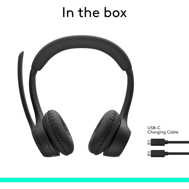 Logitech Zone 300 Auricolare Bluetooth wireless con microfono a cancellazione del rumore, nero