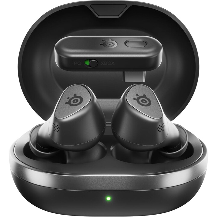 Streeseries arctis gamebuds, auricolari da gioco wireless, nero