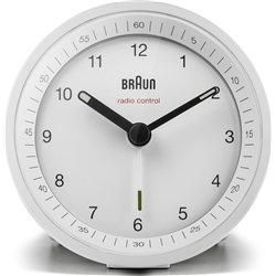 BRAUN BC07W-DCF Reloj de alarma de cuarzo blanco
