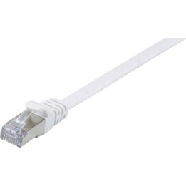 EQUIP 607616 Cat6A U/FTP Flach-Patchkabel 10 m weiß