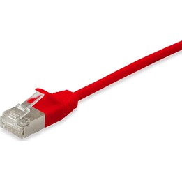 EQUIP Cat6A F/FTP 2xRJ45 Netzwerkkabel 10,00 m rot Slim LSZH