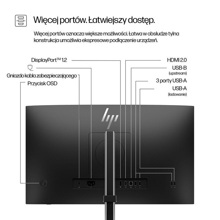 Monitor HP Série 5 Pro FHD Pro de 23,8 polegadas - 524 pf sem PVC