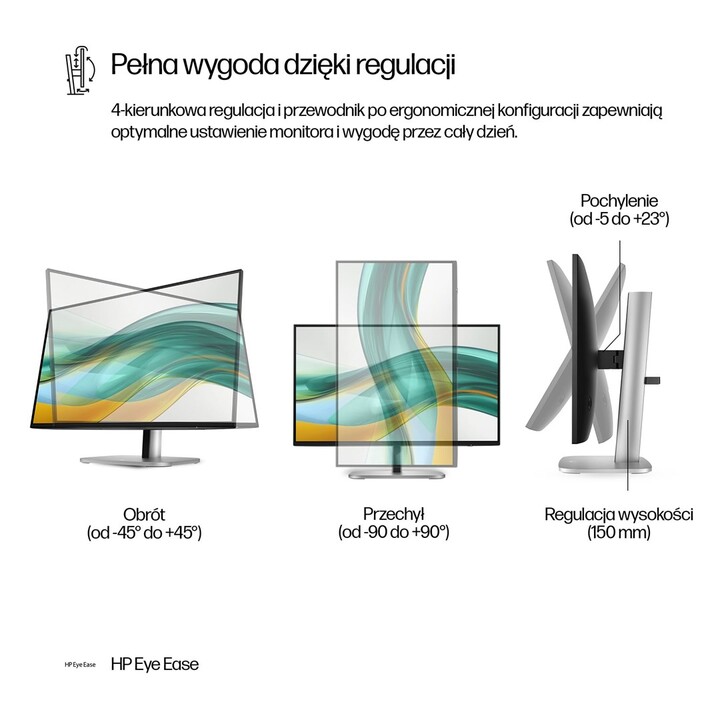 Monitor HP Série 5 Pro FHD Pro de 23,8 polegadas - 524 pf sem PVC