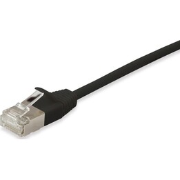 Cabo patch EQUIP Cat6A F/FTP 2xRJ45 10.00m preto Slim LSZH polybag