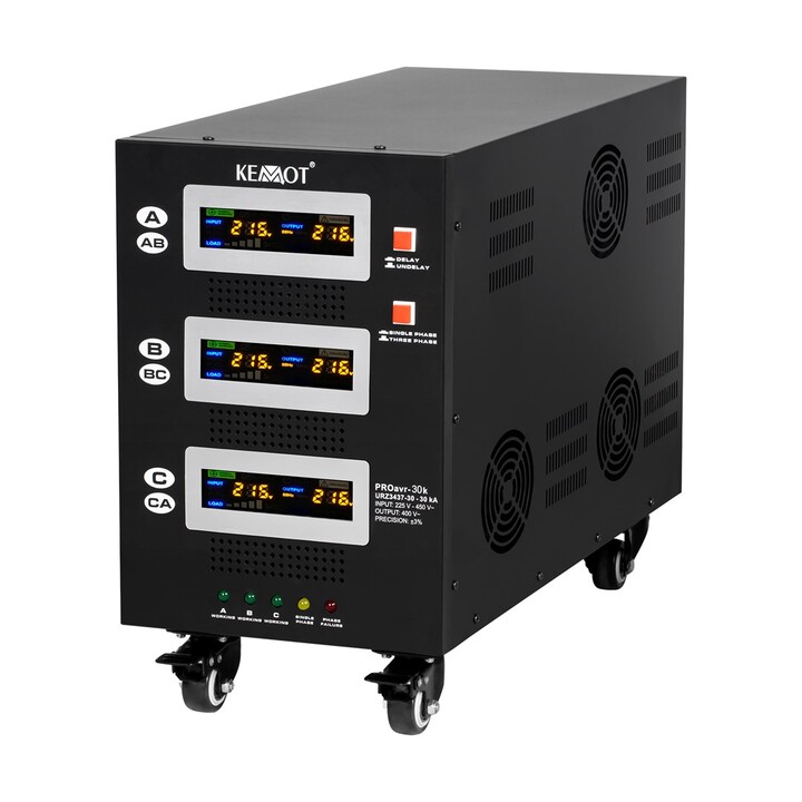 Automatic three-phase voltage stabilizer KEMOT PROavr-30k