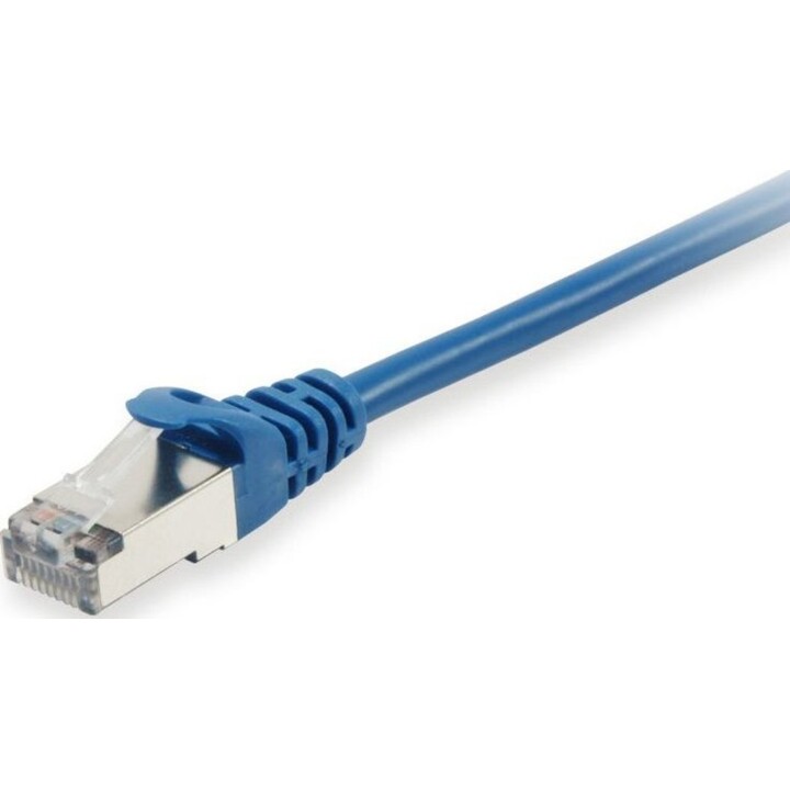 Câble patch EQUIP Cat6A S/FTP 2xRJ45 7,50 m bleu LSZH polybag