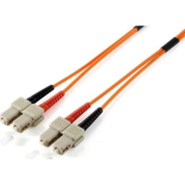 Cable de conexión de fibra óptica EQUIP SC-SC 10,00 m multimodo dúplex OM1 o bolsa de polietileno