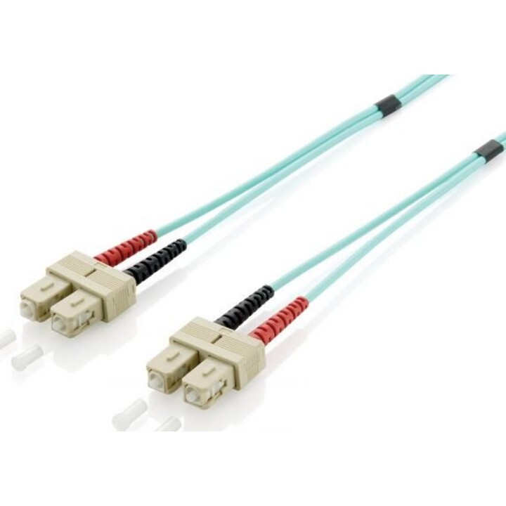 EQUIP fiber optic patch cable SC--SC 30.00m multimode duplex OM3 turquoise