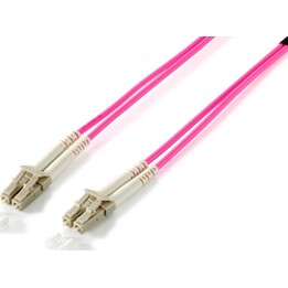 Cable de conexión de fibra óptica EQUIP LC-LC 20,00 m multimodo dúplex OM4 violeta en bolsa de plástico