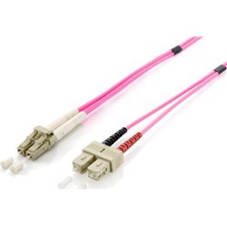 Cabo patch de fibra ótica EQUIP LC--SC 1.00 m duplex multimodo OM4 violeta polybag