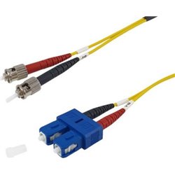 EQUIP fiber optic patch cable ST--SC 5.00 m single-mode duplex OS2 from polybag