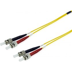 Câble de raccordement à fibre optique EQUIP ST--ST 15,00 m monomode duplex OS2 ge polybag
