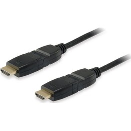 Equip 119363 HDMI 2.0 Kabel mit Drehstecker, 3,0 m, 4K/60 Hz, schwarz