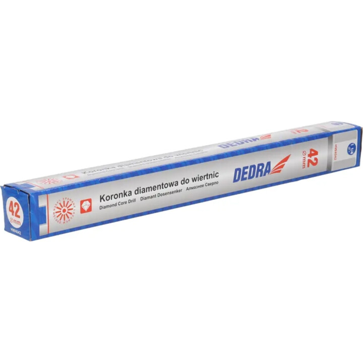 Dedra HW4042 punta diamantata 42x400 mm per lavori professionali su materiali duri, Argento