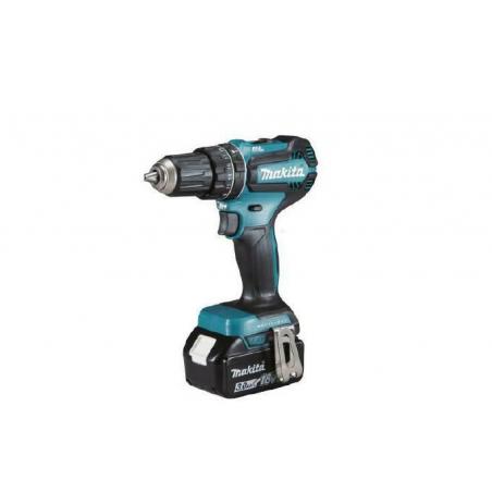 Makita DHP485RFJ taladro 1900 RPM Sin llave 1,8 kg Negro, Azul