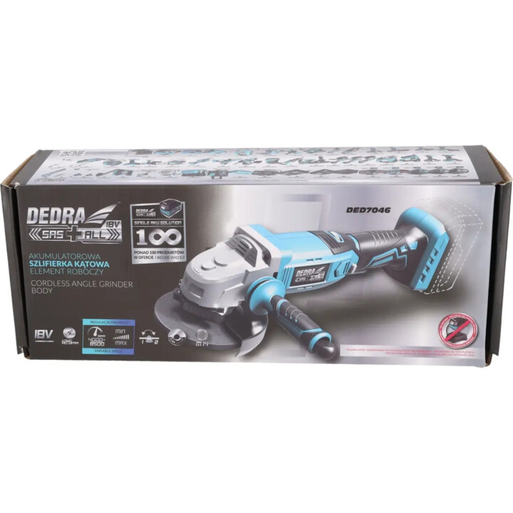 Dedra SAS+ALL DED7046 meuleuse d’angle sans fil 18V réglable