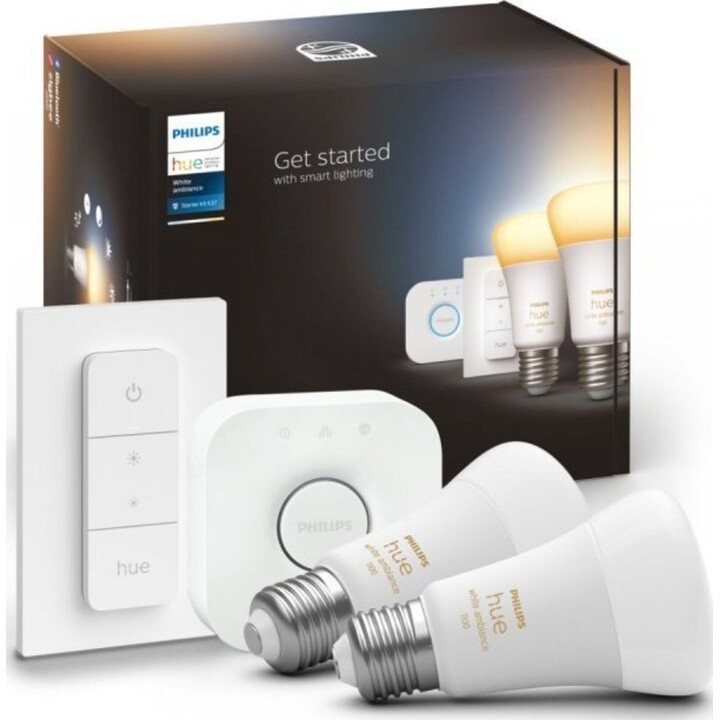 Kit Inicio Hue White Ambience 2700-6500ºK 2 Bombillas + Puente + Mando
