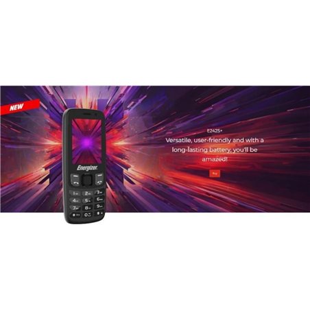 Energizer E242S+, 4G Teléfono, 4 GB RAM 512 MB ROM, KAIOS, 2000 mAh Batería, negro