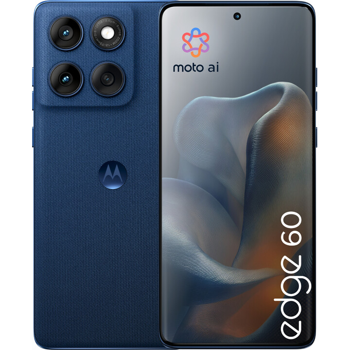 Motorola Edge 60 5G, 12GB 512GB, pantalla de 16,9 cm, Android 15, USB-C, 5200mAh, Mar Gibraltar, azul