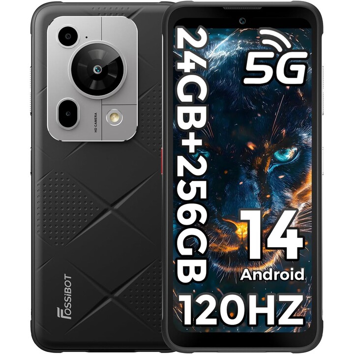 Fossibot F112 Pro 5G, 8GB 256GB, 6.88 LCD IPS HD+, 7150mAh, Black