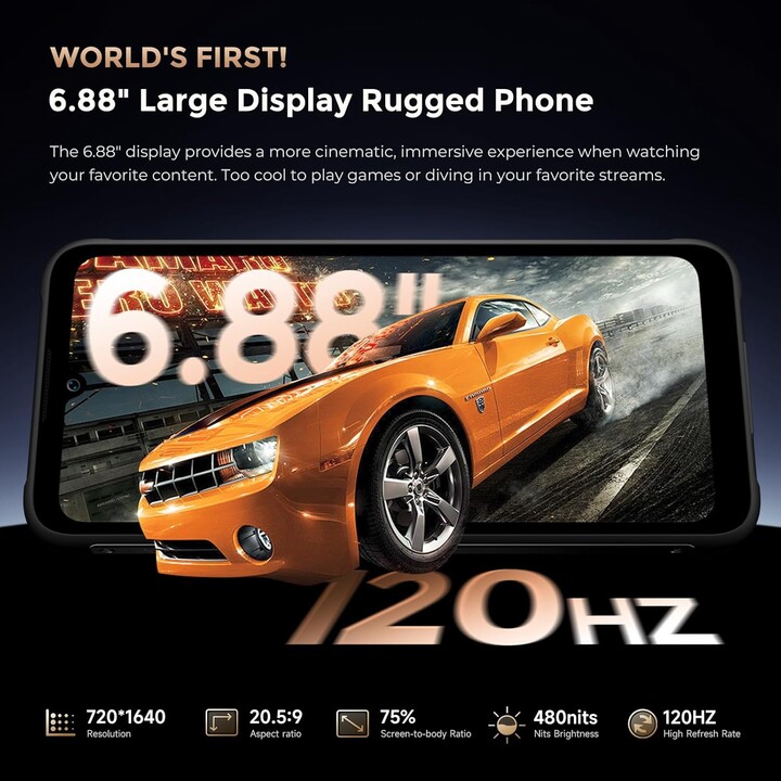 Fossibot F112 Pro 5G, 8GB 256GB, 6.88 LCD IPS HD+, 7150mAh, Black