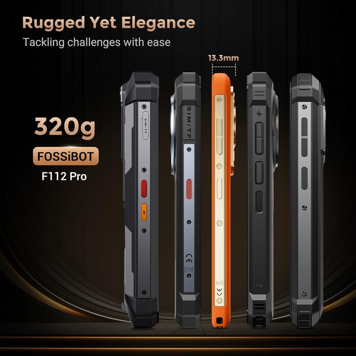 Fossibot F112 Pro 5G, 8GB 256GB, 6.88 LCD IPS HD+, 7150mAh, Black