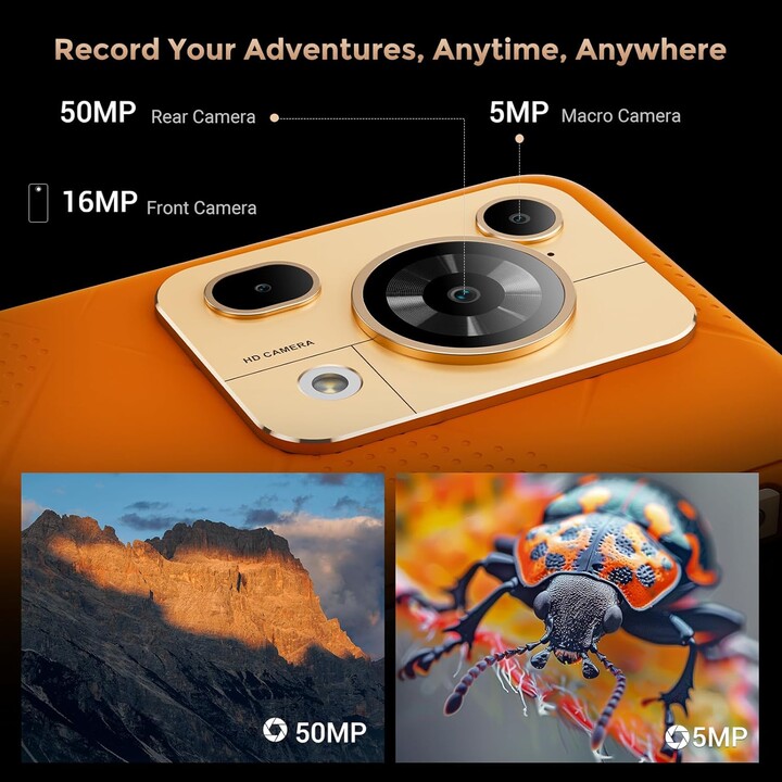 Fossibot F112 Pro 5G, 8GB 256GB, LCD 6,88 IPS HD+, 7150mAh, Arancione