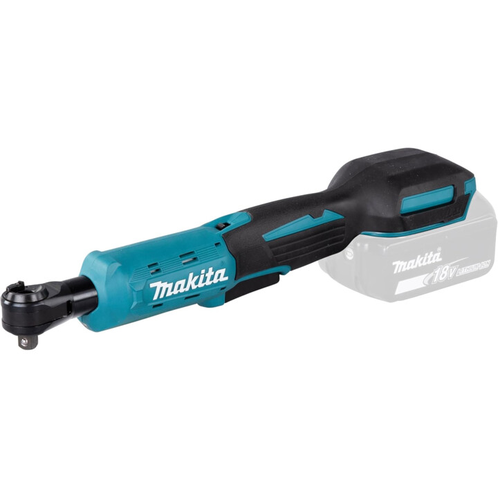 Makita DWR180Z, atornillador de carraca sin cable 18V, diseño de cabeza de perfil bajo, verde azulado/negro