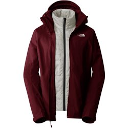 Chaqueta 3 en 1 The North Face Inlux Triclimate para mujer - remolacha oscura/blanco duna