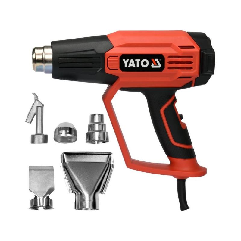 Yato YT-82296 pistola de calor Pistola de aire caliente 500 l/min 650 °C 1600 W Negro, Naranja