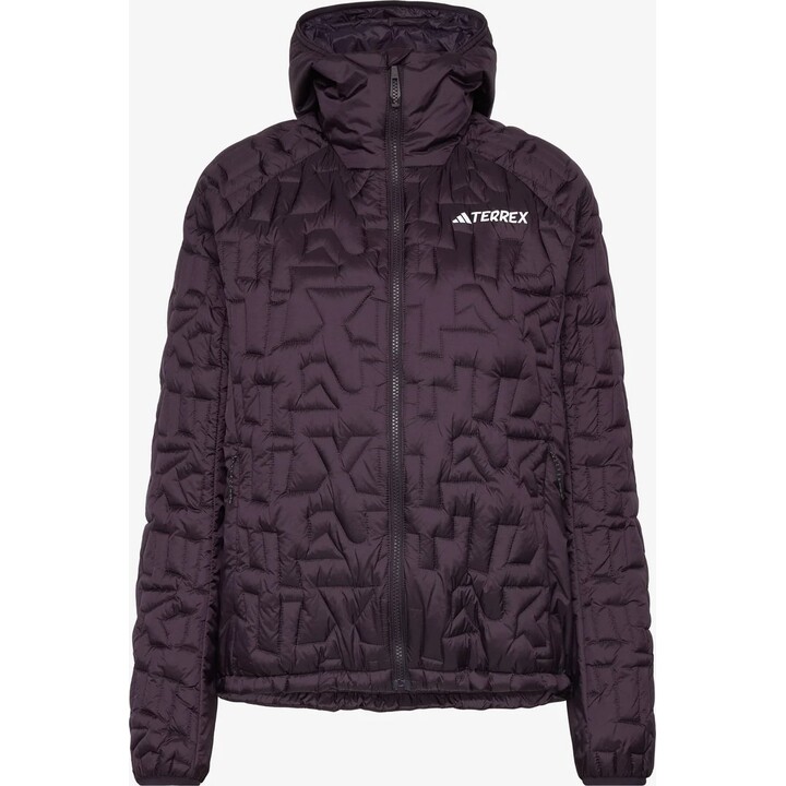 Women's insulated jacket adidas TERREX Xperior PrimaLoft Loose Fill Insulated Hooded Jacket - aurora black